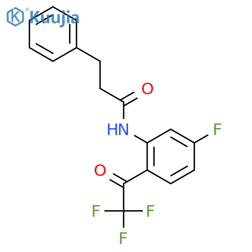 Benzenepropanamide, N-[5-fluoro-2-(trifluoroacetyl)phenyl]- structure