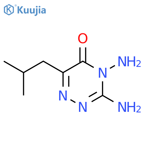 1,2,4-Triazin-5(4H)-one, 3,4-diamino-6-(2-methylpropyl)- structure
