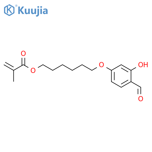 2-Propenoic acid, 2-methyl-, 6-(4-formyl-3-hydroxyphenoxy)hexyl ester structure