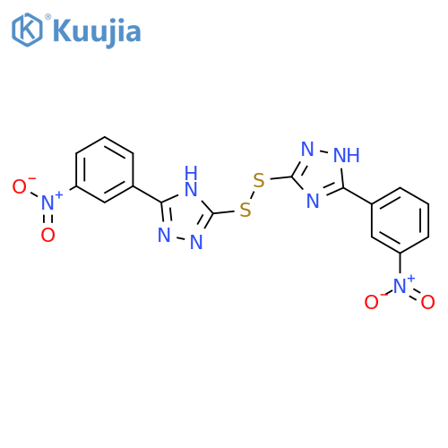 1H-1,2,4-Triazole, 3,3'-dithiobis[5-(3-nitrophenyl)- structure