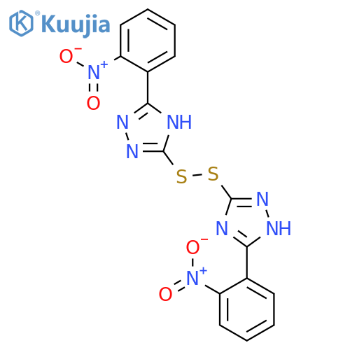 1H-1,2,4-Triazole, 3,3'-dithiobis[5-(2-nitrophenyl)- structure