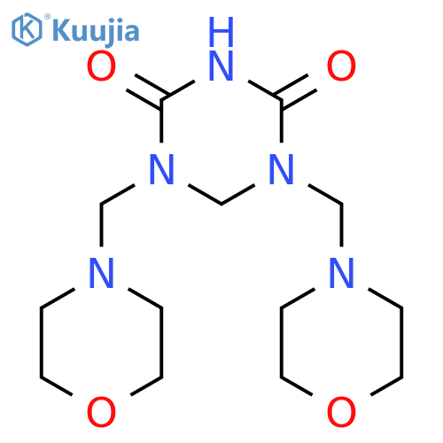 1,3,5-Triazine-2,4(1H,3H)-dione, dihydro-1,5-bis(4-morpholinylmethyl)- structure