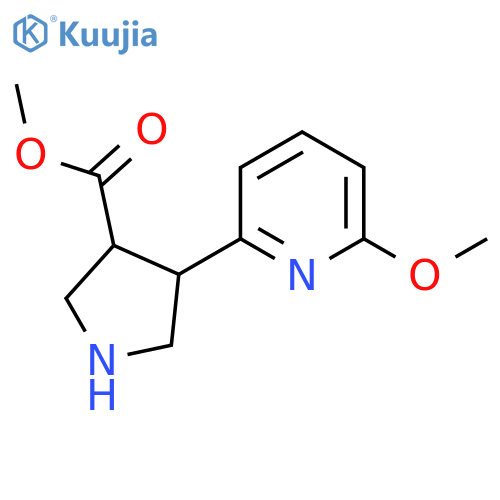 methyl 4-(6-methoxypyridin-2-yl)pyrrolidine-3-carboxylate structure
