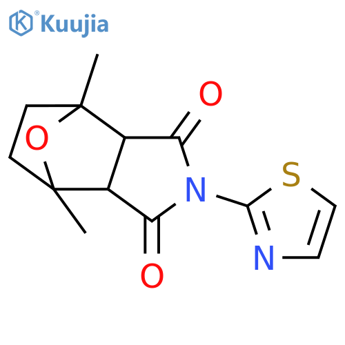 4,7-Epoxy-1H-isoindole-1,3(2H)-dione,hexahydro-4,7-dimethyl-2-(2-thiazolyl)- structure