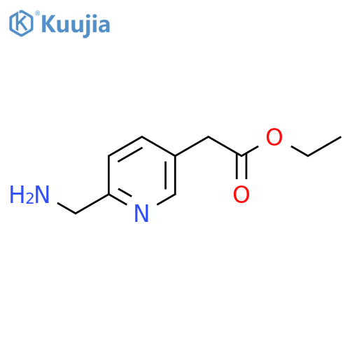 Ethyl 2-[6-(aminomethyl)pyridin-3-yl]acetate structure