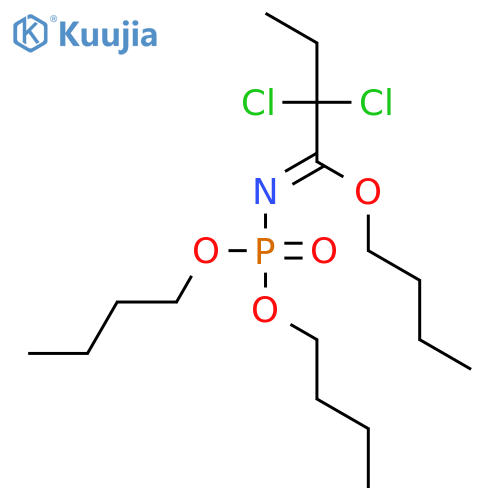 Butanimidic acid, 2,2-dichloro-N-(dibutoxyphosphinyl)-, butyl ester structure
