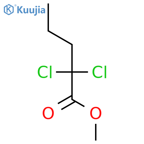 Pentanoic acid, 2,2-dichloro-, methyl ester structure