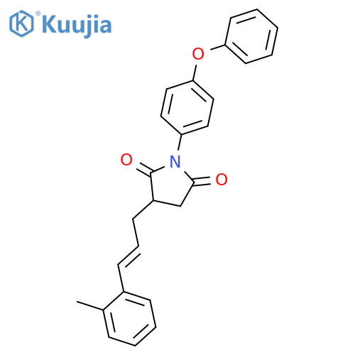 2,5-PYRROLIDINEDIONE, 3-[3-(2-METHYLPHENYL)-2-PROPENYL]-1-(4-PHENOXYPHENYL)- structure