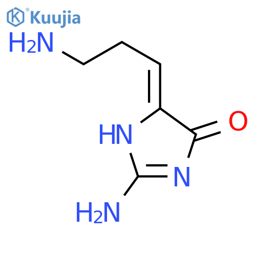 4H-Imidazol-4-one, 2-amino-5-(3-aminopropylidene)-1,5-dihydro-, (Z)- structure