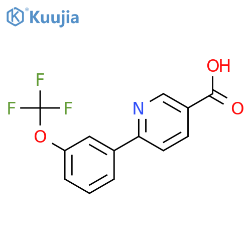 6-(3-(Trifluoromethoxy)phenyl)nicotinic acid structure
