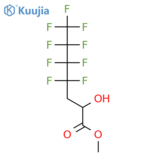 Heptanoic acid, 4,4,5,5,6,6,7,7,7-nonafluoro-2-hydroxy-, methyl ester structure