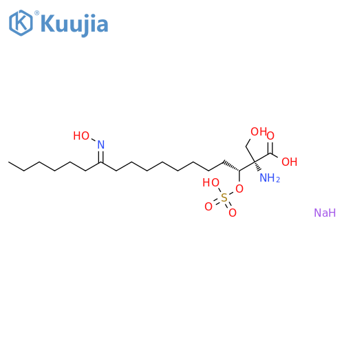 Octadecanoic acid, 2-amino-12-(hydroxyimino)-2-(hydroxymethyl)-3-(sulfooxy)-, sodium salt (1:1), (2S,3R)- structure