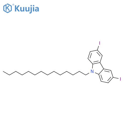 9H-Carbazole, 3,6-diiodo-9-tetradecyl- structure