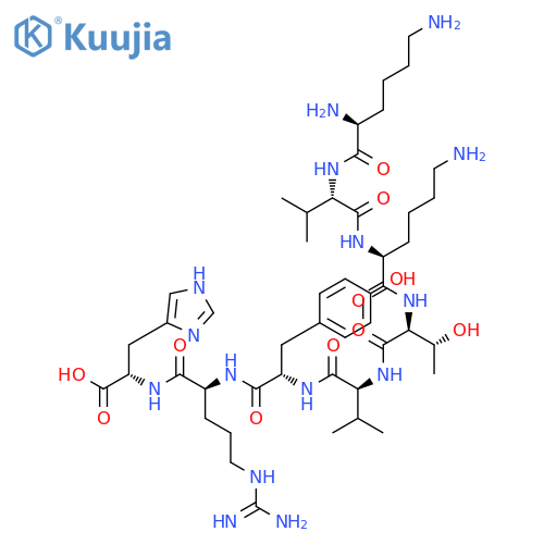 L-Histidine, L-lysyl-L-valyl-L-lysyl-L-threonyl-L-valyl-L-tyrosyl-L-arginyl- structure