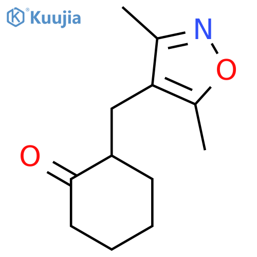 2-[(3,5-Dimethyl-4-isoxazolyl)methyl]cyclohexanone structure