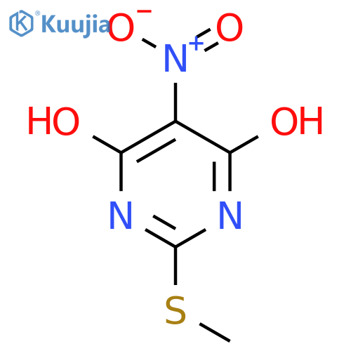 2-(Methylthio)-5-nitropyrimidine-4,6-diol structure