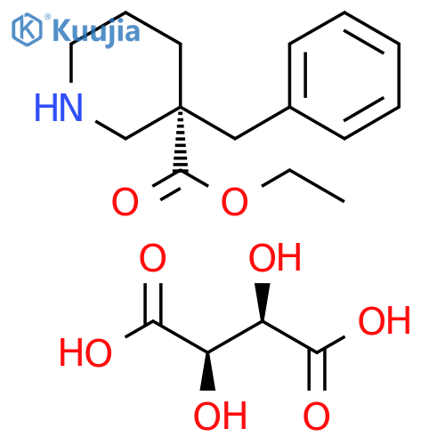 (2s,3s)-2,3-dihydroxybutanedioic Acid; Ethyl (3r)-3-benzylpiperid Ine-3-carboxylate structure