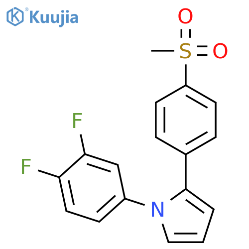 1H-Pyrrole, 1-(3,4-difluorophenyl)-2-[4-(methylsulfonyl)phenyl]- structure