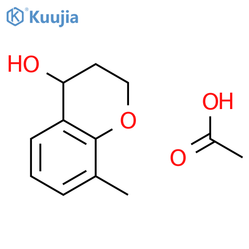 2H-1-Benzopyran-4-ol, 3,4-dihydro-8-methyl-, acetate structure