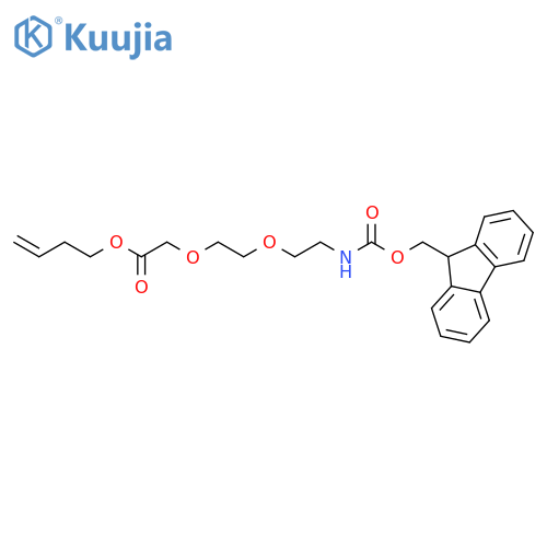 5,8,11-Trioxa-2-azapentadec-14-enoic acid, 10-oxo-, 9H-fluoren-9-ylmethyl ester structure