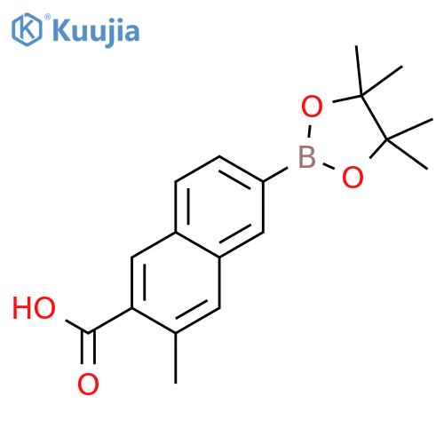 2-Naphthalenecarboxylic acid, 3-methyl-6-(4,4,5,5-tetramethyl-1,3,2-dioxaborolan-2-yl)- structure