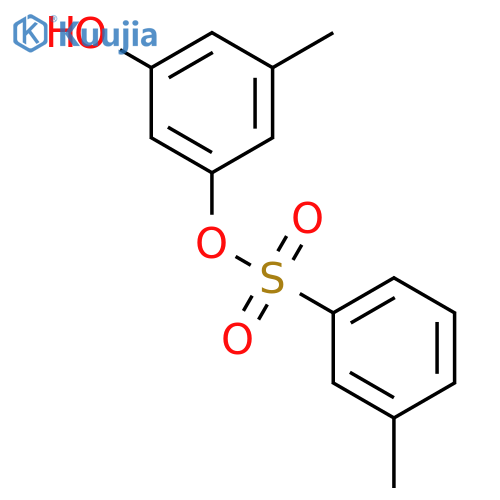 Benzenesulfonic acid, 3-methyl-, 3-hydroxy-5-methylphenyl ester structure