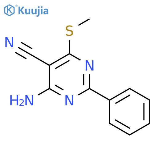 4-Amino-6-methylsulfanyl-2-phenylpyrimidine-5-carbonitrile structure