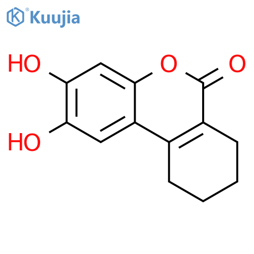 2,3-dihydroxy-6H,7H,8H,9H,10H-cyclohexacchromen-6-one structure