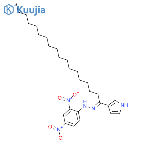 1-Octadecanone, 1-(1H-pyrrol-3-yl)-, (2,4-dinitrophenyl)hydrazone structure