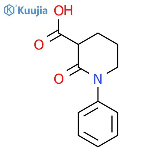 2-Oxo-1-phenylpiperidine-3-carboxylic acid structure