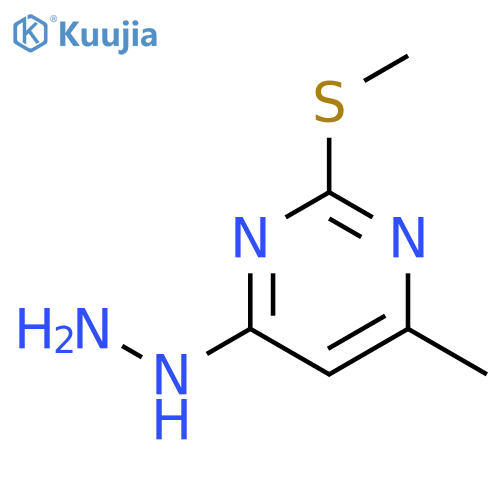 4-Hydrazino-6-methyl-2-(methylthio)pyrimidine structure