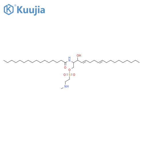 2-Amino-4,8-octadecadiene-1,3-diol; (2S,3R,4E,8E)-form, N-Hexadecanoyl, 1-O-[2-(methylamino)ethanesulfonyl] structure