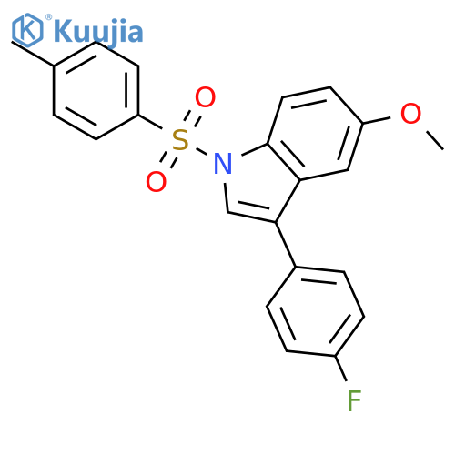1H-Indole, 3-(4-fluorophenyl)-5-methoxy-1-[(4-methylphenyl)sulfonyl]- structure