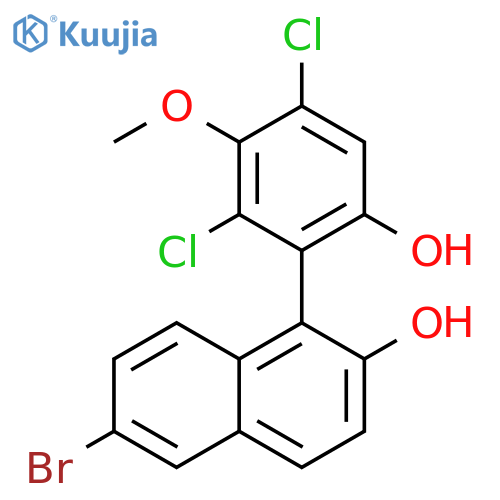 6-Bromo-1-(2,4-dichloro-6-hydroxy-3-methoxyphenyl)naphthalen-2-ol structure