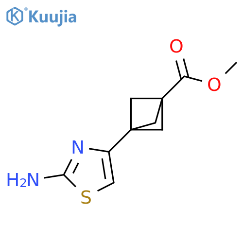 Methyl 3-(2-amino-1,3-thiazol-4-yl)bicyclo[1.1.1]pentane-1-carboxylate structure