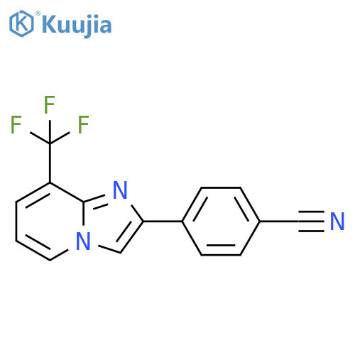 4-[8-(Trifluoromethyl)imidazo[1,2-a]pyridin-2-yl]benzonitrile structure