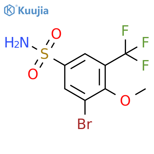 3-Bromo-4-methoxy-5-(trifluoromethyl)benzenesulfonamide structure