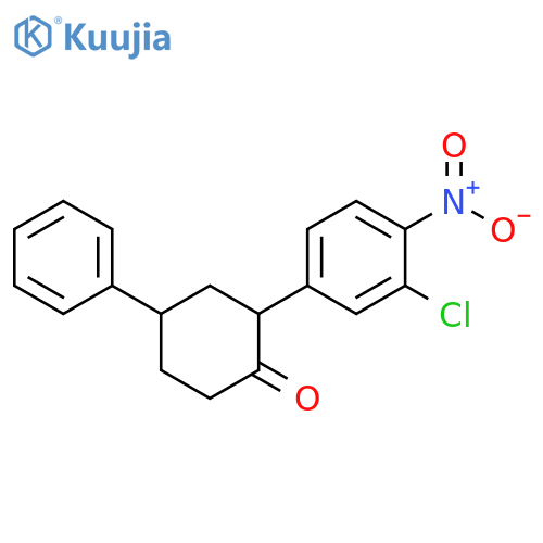 2-(3-Chloro-4-nitrophenyl)-4-phenylcyclohexan-1-one structure