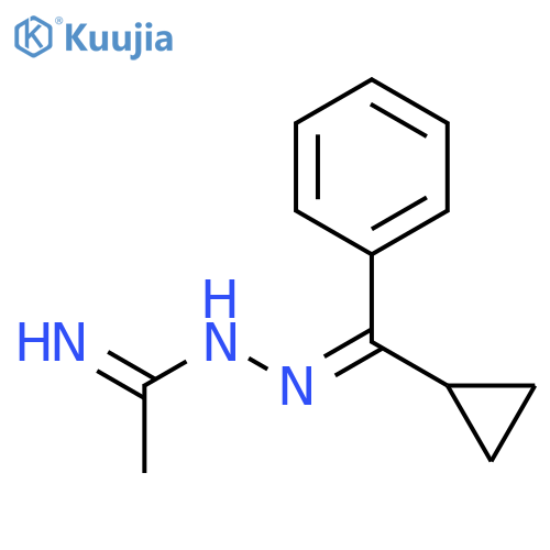 Ethanimidic acid, (cyclopropylphenylmethylene)hydrazide structure