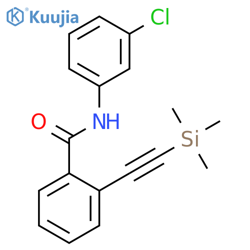 BENZAMIDE, N-(3-CHLOROPHENYL)-2-[(TRIMETHYLSILYL)ETHYNYL]- structure