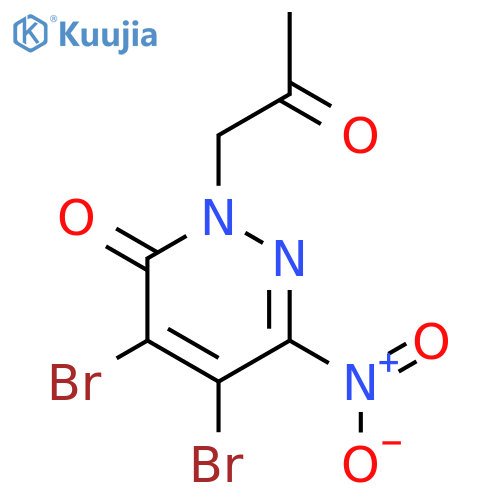 3(2H)-Pyridazinone, 4,5-dibromo-6-nitro-2-(2-oxopropyl)- structure