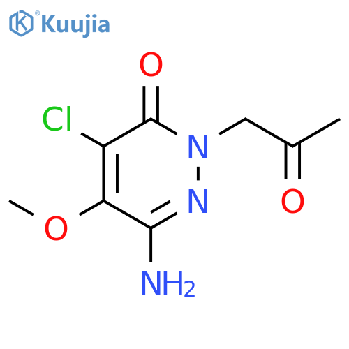 3(2H)-Pyridazinone, 6-amino-4-chloro-5-methoxy-2-(2-oxopropyl)- structure