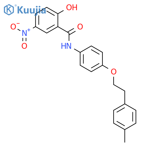 Benzamide, 2-hydroxy-N-[4-[2-(4-methylphenyl)ethoxy]phenyl]-5-nitro- structure