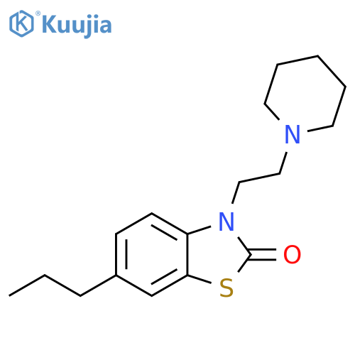3-[2-(1-Piperidinyl)ethyl]-6-propylbenzothiazol-2(3H)-one structure