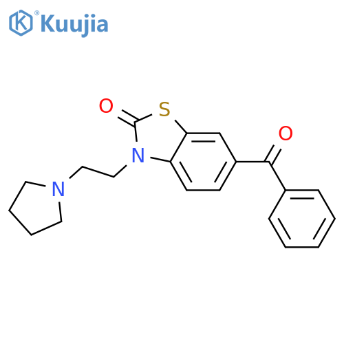2(3H)-Benzothiazolone, 6-benzoyl-3-[2-(1-pyrrolidinyl)ethyl]- structure