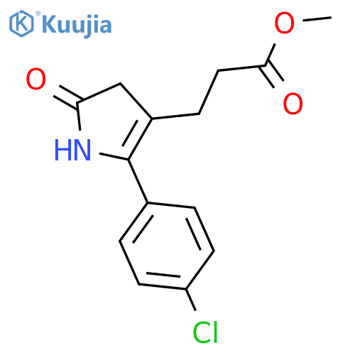 Methyl 3-[2-(4-chlorophenyl)-5-oxo-4,5-dihydro-1H-pyrrol-3-yl]propanoate structure