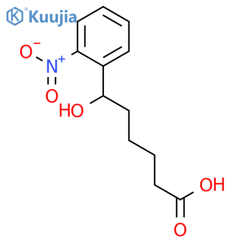6-Hydroxy-6-(2-nitrophenyl)hexanoic acid structure