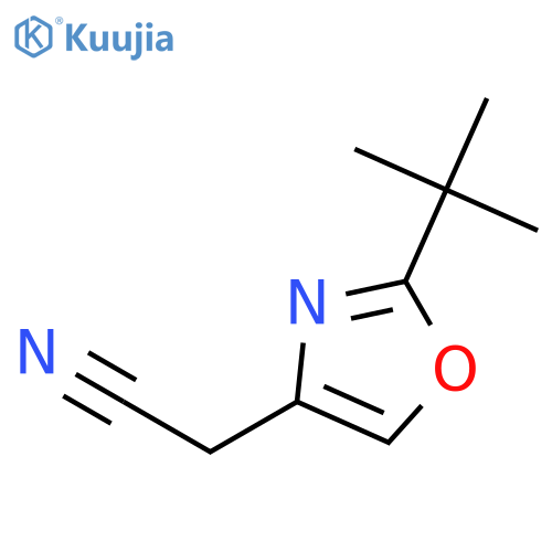 4-Oxazoleacetonitrile, 2-(1,1-dimethylethyl)- structure