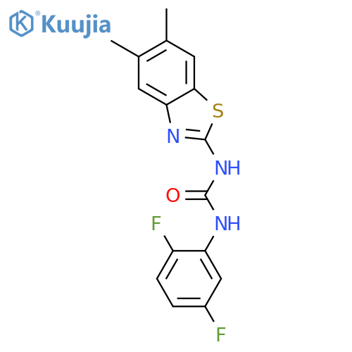 Urea, N-(2,5-difluorophenyl)-N'-(5,6-dimethyl-2-benzothiazolyl)- structure