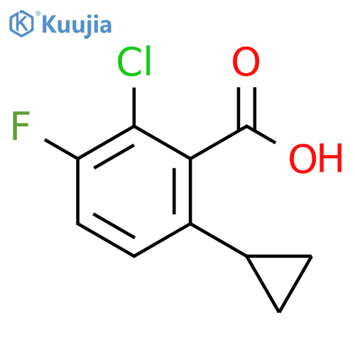 2-chloro-6-cyclopropyl-3-fluoro-benzoic acid structure